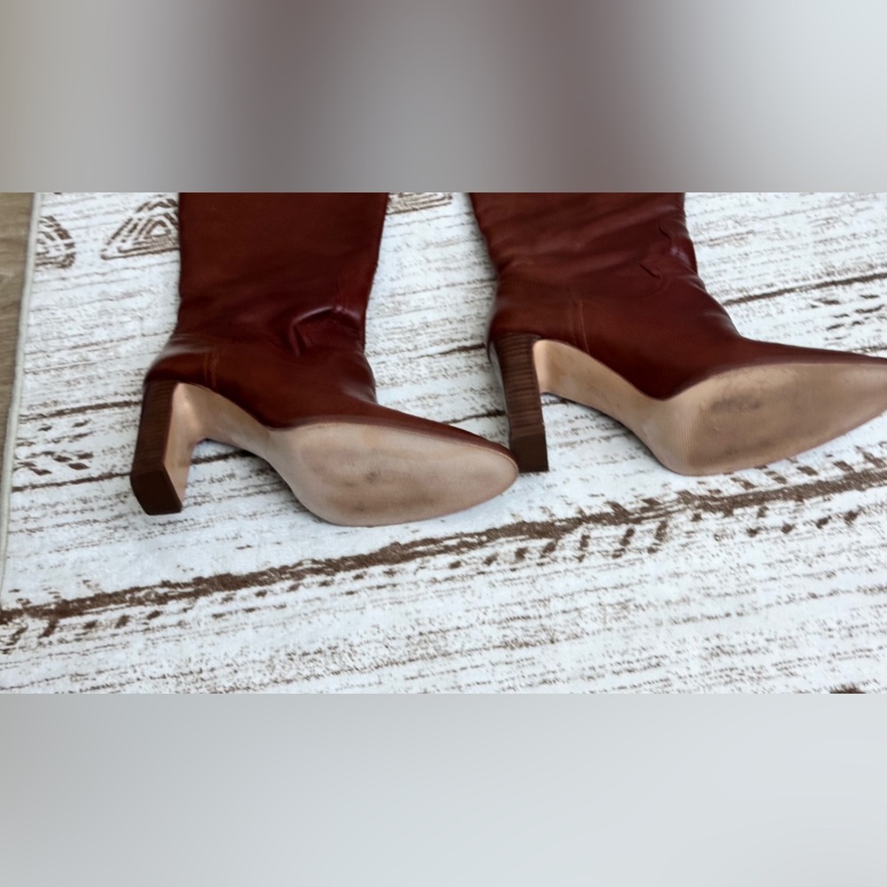 Zara leather heeled boots - Picture 6 of 12